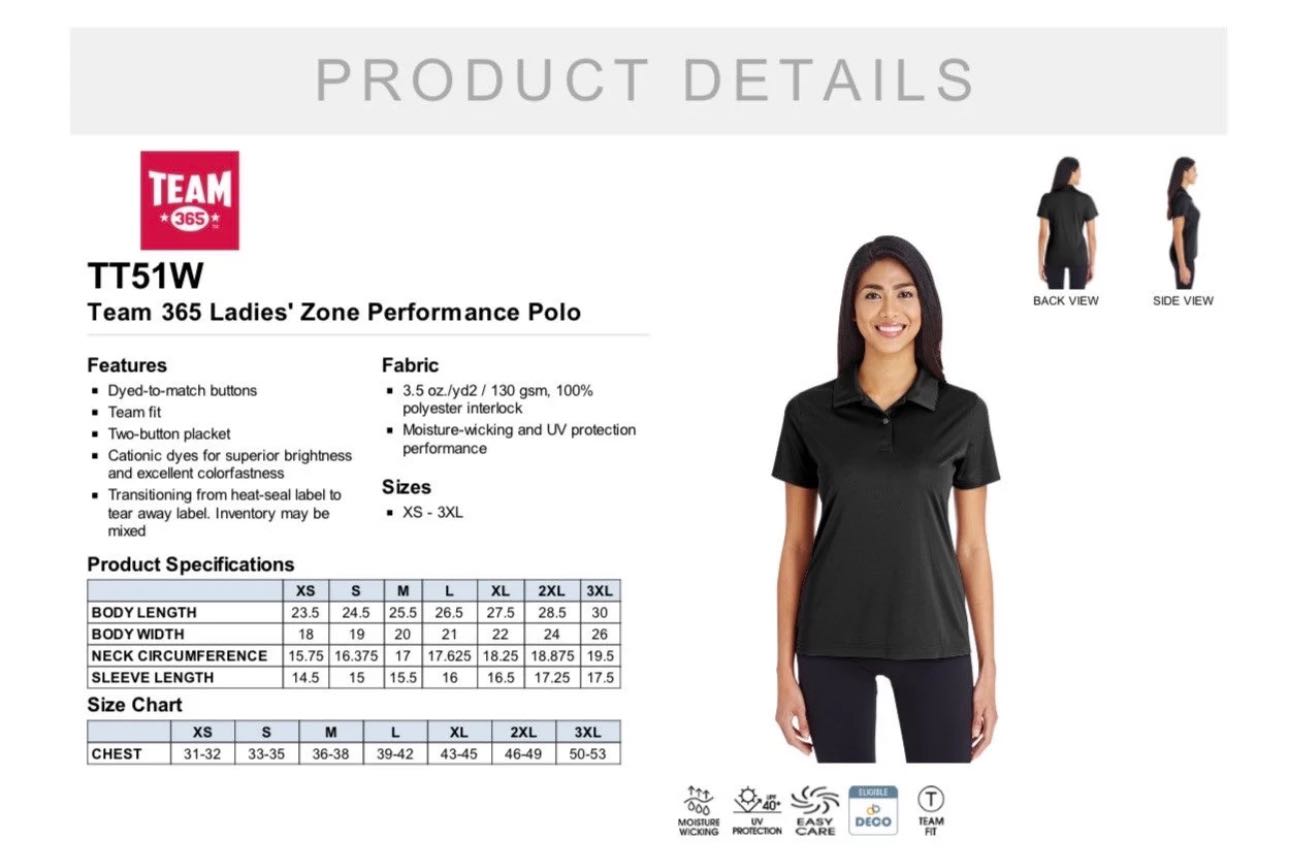 Ladies Polo's w/ Button