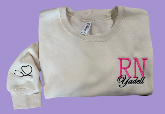 Embroidered Nurse Sweatshirt