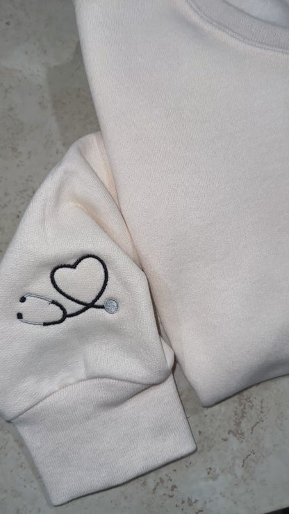 Embroidered Nurse Sweatshirt